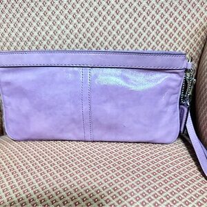 Coach Lavender Leather Wristlet